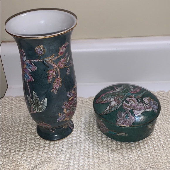Toyo hand painted set trio Cloisonné - Picture 2 of 12